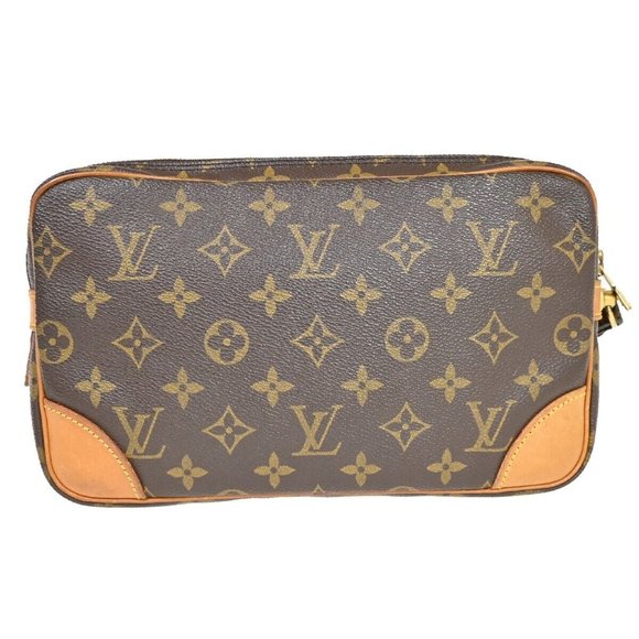 LOUIS VUITTON Marly Dragonne GM Clutch Hand Bag Monogram Brown M51825 33EA337 - Picture 6 of 15